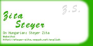 zita steyer business card